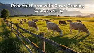Refreshing Countryside Focus Music | Peaceful Farm with Cows Grazing for Work & Study