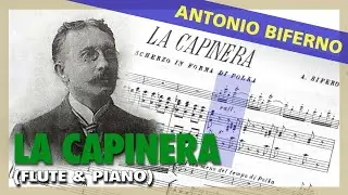 🎼 Antonio BIFERNO - La Capinera [Flute & Piano] - (Sheet Music Scrolling)