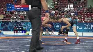 Qual. FS - 55 kg: I. HRAMYKA (BLR) v. Z. BAYRAMOV (AZE)