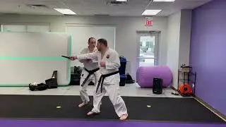 How to practice proper angle of defence in knife attack.