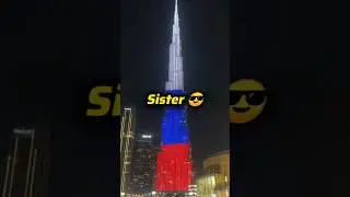 Pakistan's Family Of All Countries on Burj Khalifa &deg; Father #viral #burjkhalifa