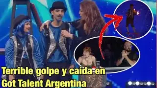 Fuerte accidente en Got Talent Argentina: un artista callejero se cay&oacute; de gran altura