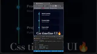 CSS Timeline UI Design 🔥#htmlcss #webdevelopment #webdesign #coding #frontenddeveloper #frontend