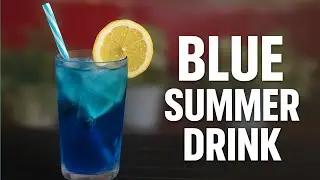 Hidden Rusturent Style Blue Drink at Home!😍 How to make blue summer mocktail | Blue lagoon Mocktail