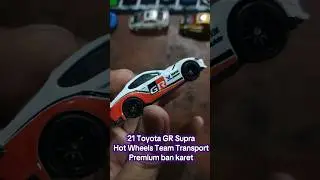 Hot Wheels '21 Toyota GR Supra Team transport Premium ban karet 😎 #review #sorotan #fyppp #hotwheels