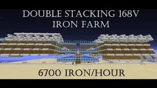 MINECRAFT 1.13.2 IRON FARM x168 TUTORIAL