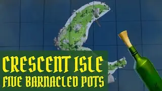 Crescent isle Five barnacled pots - Sea of Thieves