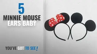 Top 10 Minnie Mouse Ears Baby [2018]: Perfec Mickey Mouse Ears Solid Black and Bow Minnie Headband
