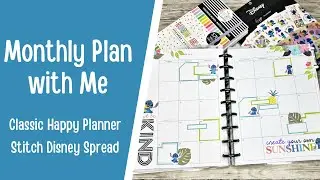 Monthly Plan with Me - Classic Happy Planner - Stitch Disney Spread for May 2023