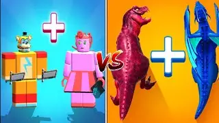 Merge Monster Craft Runner + Merge Monster Dinosaur Fusion 🌟🌟🌟🌟🌟 Merge Battle Game