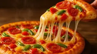 ASMR Pizza Recipe &ndash; The Most Satisfying Cheese Pull Ever 😋 Pizza Recipe #pizza 