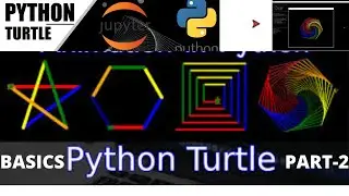 Python Turtle Graphics(PART-2) |What is Python turtle Graphics?|Draw Basic shapes by Turtle library