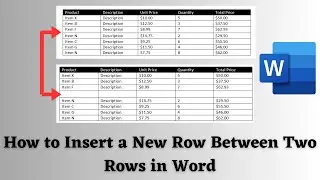 [3 ways] How to Insert a New Row Between Two Rows in Word?