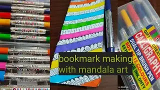 Simple Bookmark making with easy Mandala Art 🎨