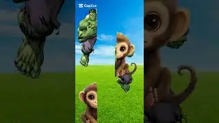 MONKEY AND HULK magical vfx short #vfx #AneesVfxp #monkey #hulk