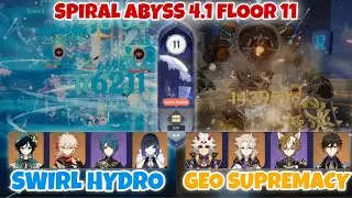 4.1 New Spiral Abyss Floor 11 - Swirl Hydro Ft Geo Supremacy - Genshin Impact