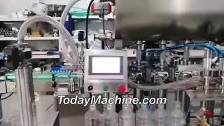 PLC Control Glass Bottle Cooking Oil filling machine PET Large Bottle Olive Oil Pressure Overflow fi