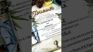 Sliding wedding invitation card💚