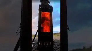 🔥Giraffe wood-burning record! Outdoor heating wonder!