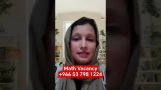 Math Teacher Vacancy in Saudi Arabia🇸🇦 #2025