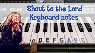 Shout to the Lord keyboard notes | Right lead and left chords | Darlene Zschech | 177