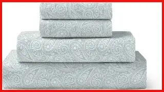 Brielle Home Flannel Sheet Set Cotton Soft Warm & Cozy Modern Chic with Elastic Deep Pockets, Twin