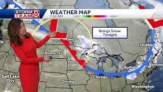 Video: Snow squalls to bring colder air