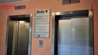 4 Late 1980's Schindler (mod. Zanetti) traction elevators@Via Carmelitani Scalzi 20, Verona, Italy