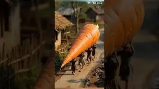 Tiny Women Cook a Giant Carrot Meal 🥕 | Miniature Village Food Story