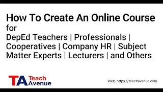 Teachavenue: Easy Online Course Creation