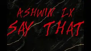 Ashwin- Say that (Official audio)