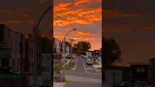 Use the phone camera with no filter, these fiery clouds look unreal.#FieryClouds #SunsetGlow #Sunset
