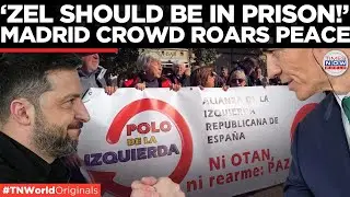 MADRID ROARS AGAINST WAR: Protesters Blame NATO For Escalation, Claim Ukraine Weapons Are Resold!