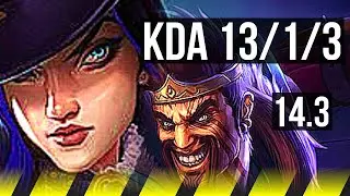 CAIT & Bard vs DRAVEN & Thresh (ADC) | 13/1/3, Legendary | EUW Master | 14.3