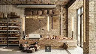 Industrial Rustic Bakery Interior Animation | Warm Minimal, Raw Materials