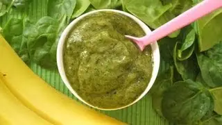 How to Make Baby Food: Banana Spinach Puree For Babies - Weelicious