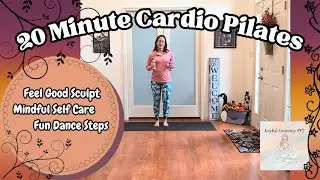 20 Minute Indoor Walking with Weights | Beginner Cardio Pilates | Inner Strength JOY | Stress Relief