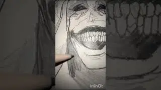 Creepy face drawing #creepy #drawing #viral #art #shorts