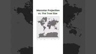 What Countries Look Like In The Mercator Projection vs What The True Size Of These Countries Are