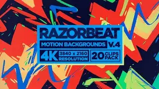 RAZORBEAT MOTION BACKGROUNDS VOL. 4 | 20 Neon Chaos Loops, Grunge Comic FX Anime Energy Patterns 4K