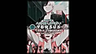 Sakura haruka 🆚 choji tomiyama #windbreaker #fight #edit #1v1 #anime #foryou #shorts