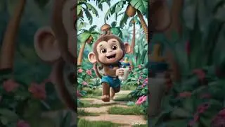Baby Monkey&rsquo;s Jungle Adventure! 🍼🐒🌴 So Playful! #Shorts