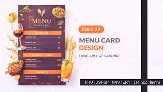 Photoshop Mastery in 22 Days &ndash; Day 22: Menu Card Design (Final Class) | Chandresh Sagar