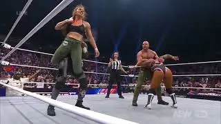 MOX THREATENED TO HIT A DEATH RIDER ON WILLOW SO SWERVE THREATENED MARINA #aew  #aewdynamite