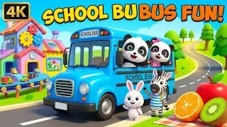 Panda & Zebra Crazy School Bus Trip 😍🚌 | Doll Making + Fruit Picnic | Kids Fun Video