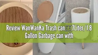 Review WanWanKa Trash can，7Liter/1.8 Gallon Garbage can with Press top Lid，Nordic Modern Waste Baske
