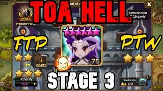 SUMMONERS WAR / TOA HELL STAGE 3 - CRAKA - PTW AND FTP OPTIONS EXPLAINED - APRIL 2021