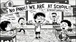 No Panic! WE ARE AT SCHOOL | Astronaut Librarian | Diary of a Wimpy Kid Style Audiobook (Part 1)