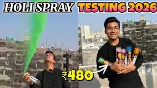 Holi Stash Testing 2026 | Best Holi Colour Testing |Gulal Spray Testing #holi2026 #holi #experiment