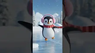 ❄️🐧Penguin Ice Skating #Shorts #PenguinSkating #NotSoNormal